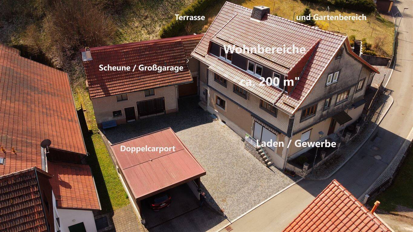 Historisches Platzwunder mit Wohn- und Gewerbepotenzial auf großem Grundstück, 98587 Steinbach-Hallenberg (Bermbach)