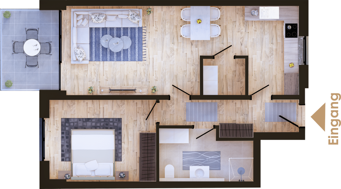 2-Zimmer-Neubauwohnung Whg 3 im Erdgeschoss in Nettetal-Leutz, 41334 Nettetal