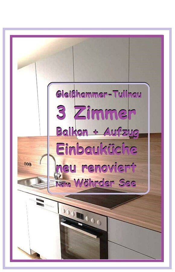 2026 komplett renoviert: Nbg Gleisshammer – Tullnau, gepflegte helle 3-Zi-Whg. (2.OG Aufzug), ca. 65m², Einbauküche, Balkon, Rollläden, 90478 Nürnberg (Dutzendteich Gleißhammer Glockenhof Sankt Peter Zerzabelshof)