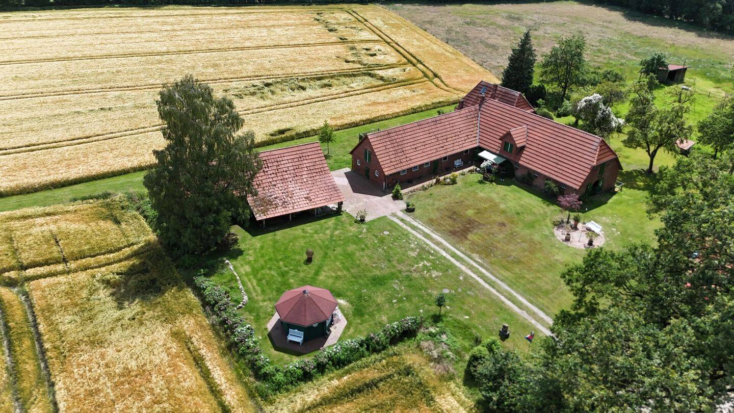 Alte Schönheit sucht junge Liebe; Dötlingen: Resthof  in Alleinlage auf 3,3 ha mit Wiese /Wald, 27801 Dötlingen