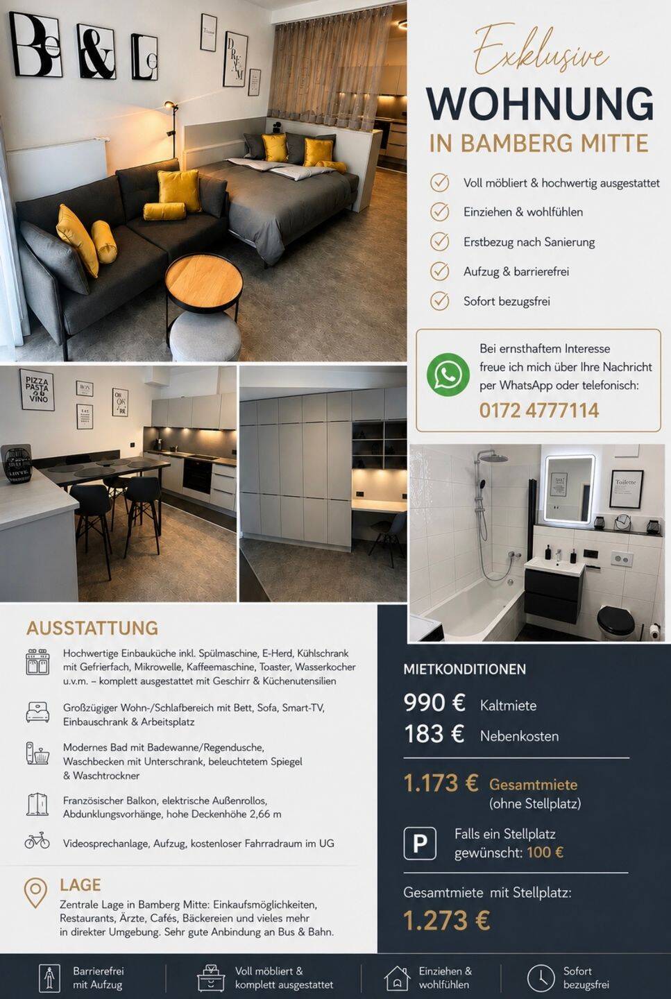 Exklusive Wohnung in Bamberg Mitte, 96050 Bamberg (Bamberg)