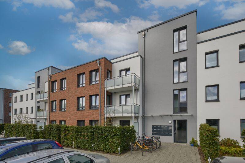 ! Öffentlich gefördert ! Moderne 3-Zimmer-Wohnung mit West-Balkon, Einbauküche und Fußbodenheizung, 25451 Quickborn