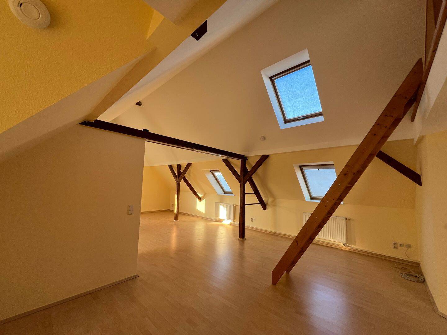 Stylisches Wohnen mit Weitblick: 3-Raum-Dachgeschosswohnung mit Balkon, in Riesa-Poppitz!, 1589 Riesa