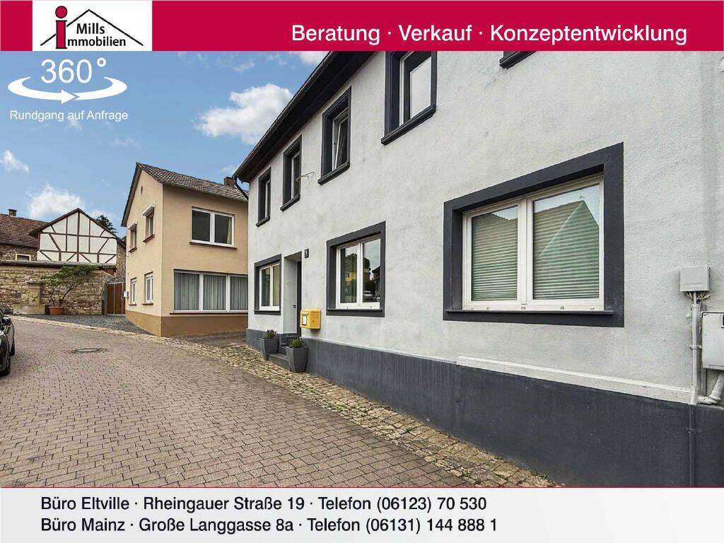 Außergewöhnliches 1-2 Familienhaus mit  uneinsehbarem Innenhof und Scheune, 55286 Wörrstadt