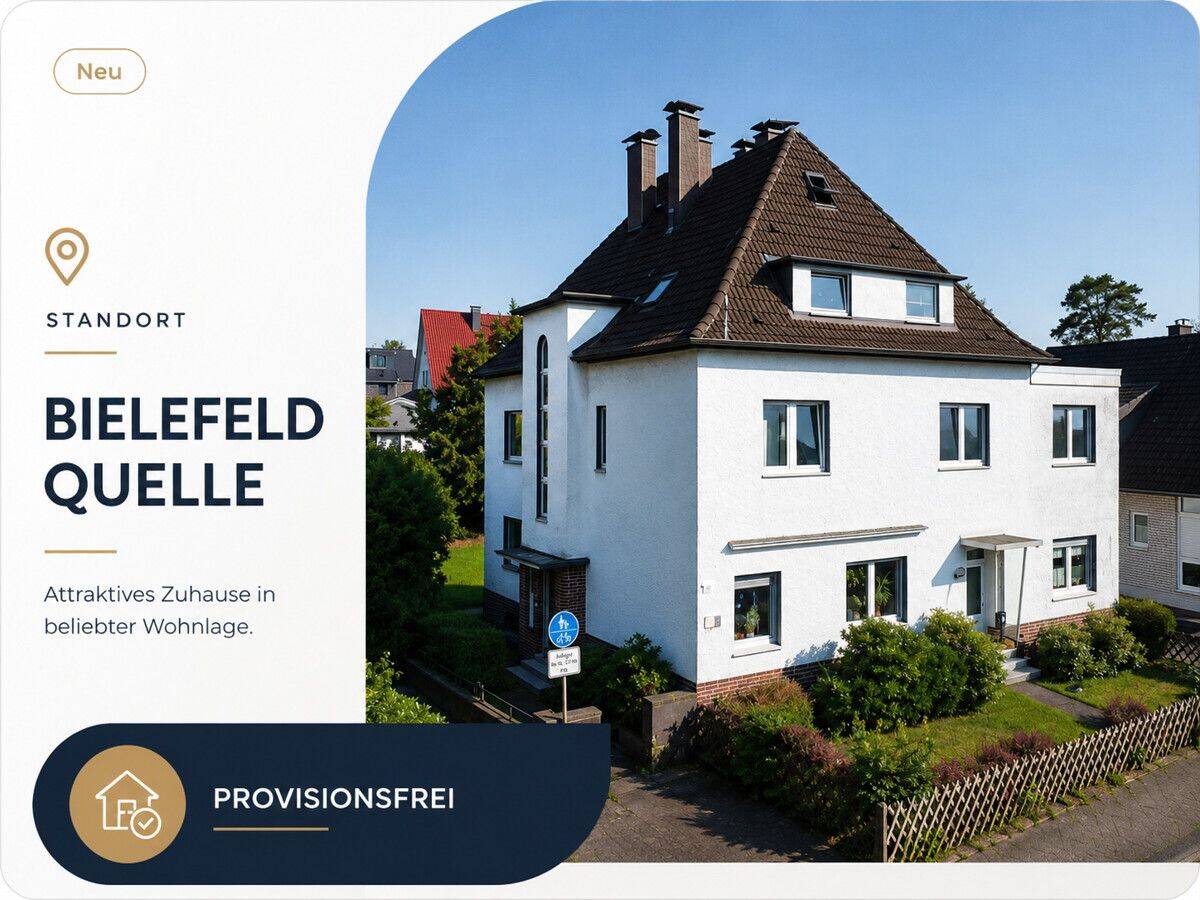 Attraktives Mehrfamilienhaus mit fünf Wohneinheiten und steuerlichem Mehrwert in Bielefeld-Quelle, 33649 Bielefeld (Brackwede Holtkamp Quelle Ummeln)