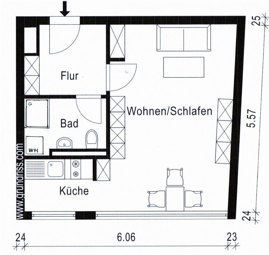 Neues 1-Zi.-Apartment, 1.OG/Lift, Erstbezug, hochwertige Ausstattung, Klimaanlage, EBK, elegantes Duschbad, Innenstadtnähe, 90461 Nürnberg