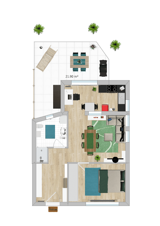 Sonnige und ruhige 2-Zimmer Wohnung, inkl. Einbauküche und eigener Haustüre in Weitnau, 87480 Weitnau