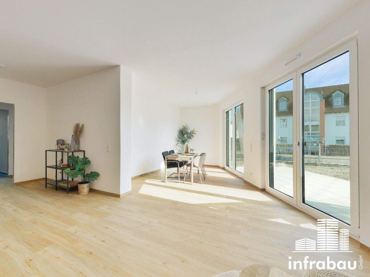 Große geräumige  Erdgeschoss Wohnung mit Garten und Terrasse in Leitershofen! Neubau unter 6.500 €/m², 86391 Stadtbergen