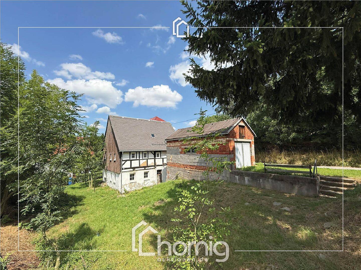 Mit Fleiß zum idyllischem Heim – viel Grün zw. Nossen und Freiberg bei Großschirma, 9603 Großschirma