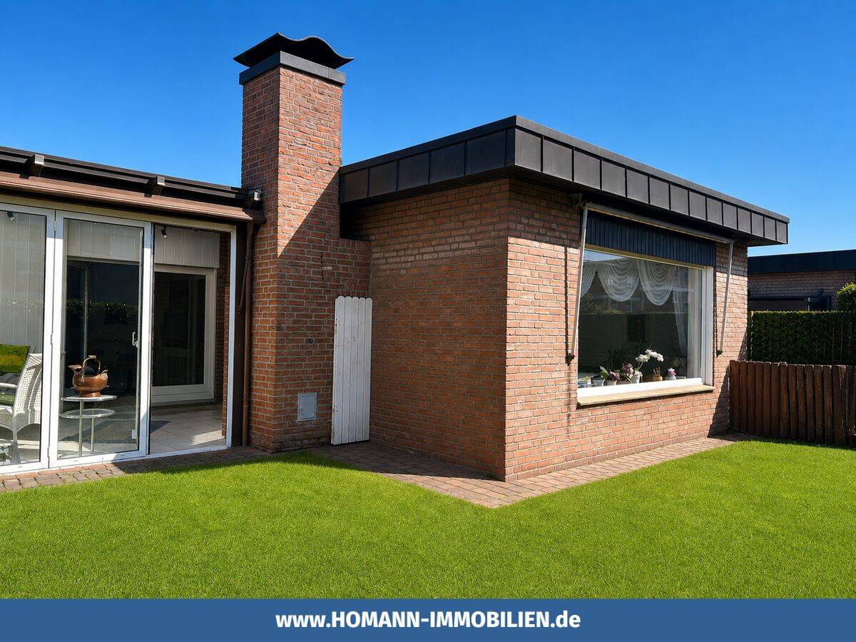 Barrierearmes Bungalow-Reihenmittelhaus mit Kamin & kleinem Garten in ruhiger Lage von Senden, 48308 Senden