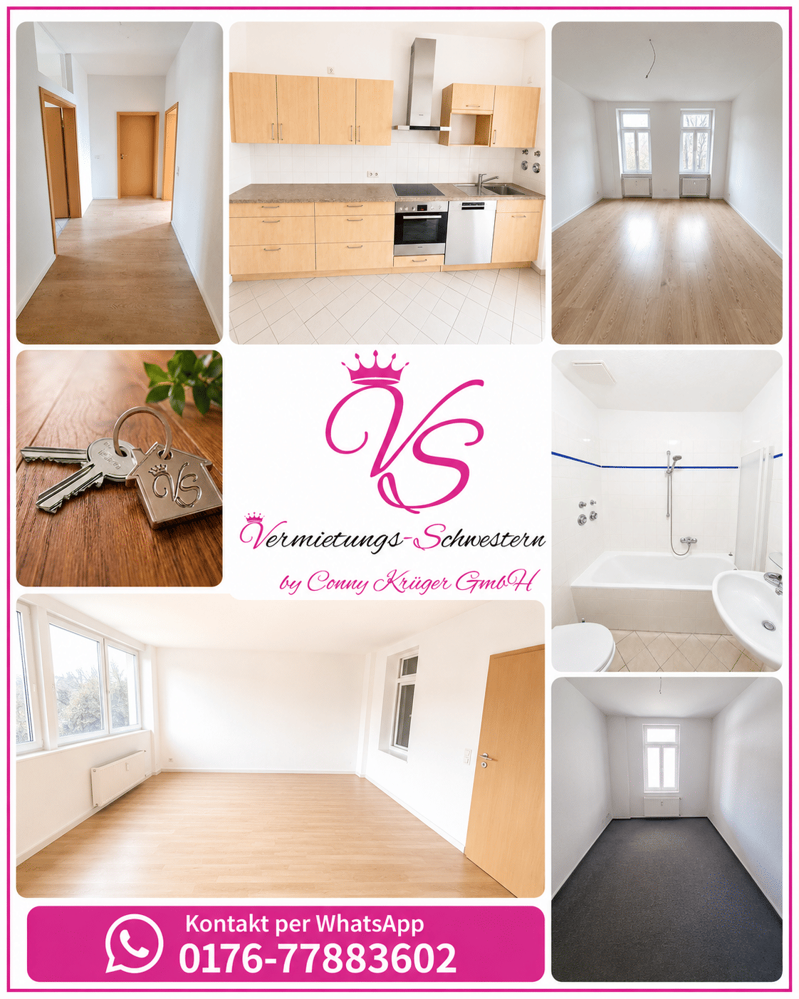3 Zimmer – Altbauwohnung mit EBK in ruhiger Lage mit viel Platz, 9120 Chemnitz (Altchemnitz Bernsdorf Helbersdorf Kapellenberg)