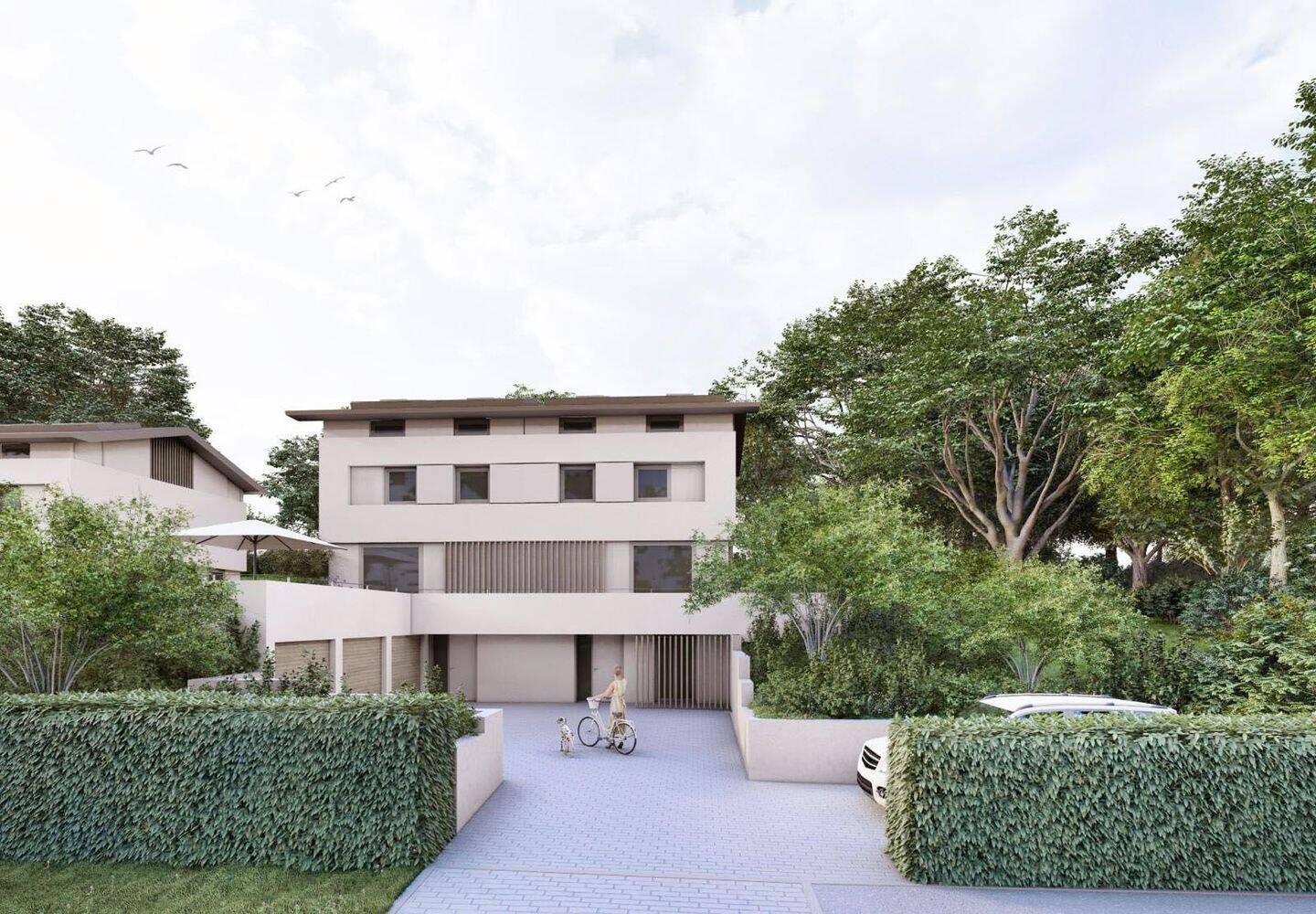Exklusives Neubauensemble mit vier Doppelhaushälften am Herrenberg für Designliebhaber, 83209 Prien a. Chiemsee (Prien)