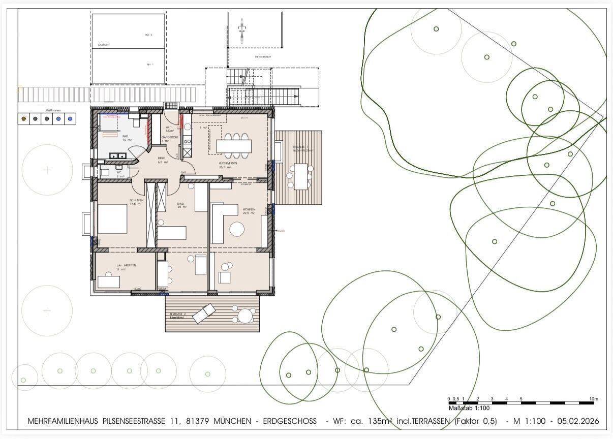 Großzügige Gartenwohnung mit zwei Terrassen in München-Sendling-kernsaniert, KFW 55FF; Erstbezug, 81379 München (Sendling Sendling-Westpark Thalk. Obersendl.-Forsten-Fürstenr.-Solln)