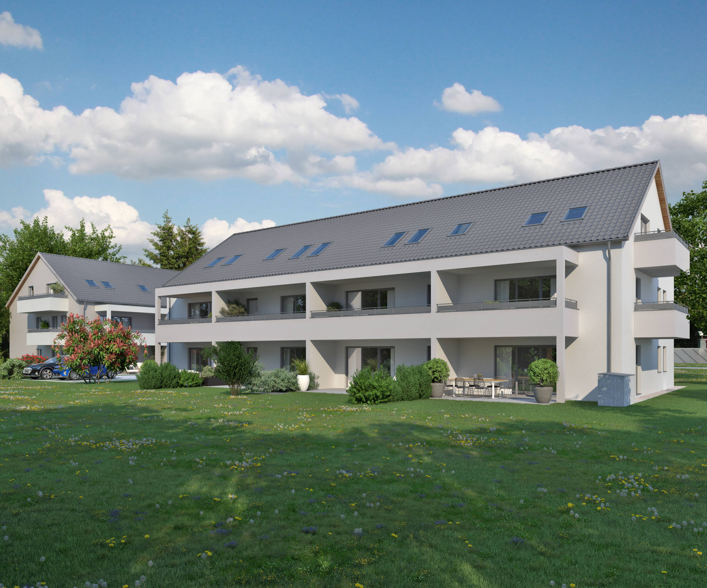 Exklusive 3-Zimmer-Neubau-Erdgeschosswohnung mit Garten in Bestlage von Ismaning | KfW 40 | Fertigstellung Frühjahr 2027, 85737 Ismaning