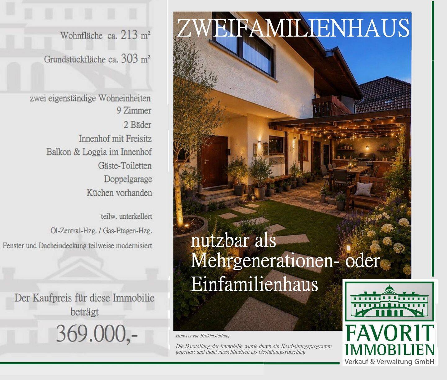 Zweifamilien- und Mehrgenerationenhaus / Ausbaupotential, 76456 Kuppenheim