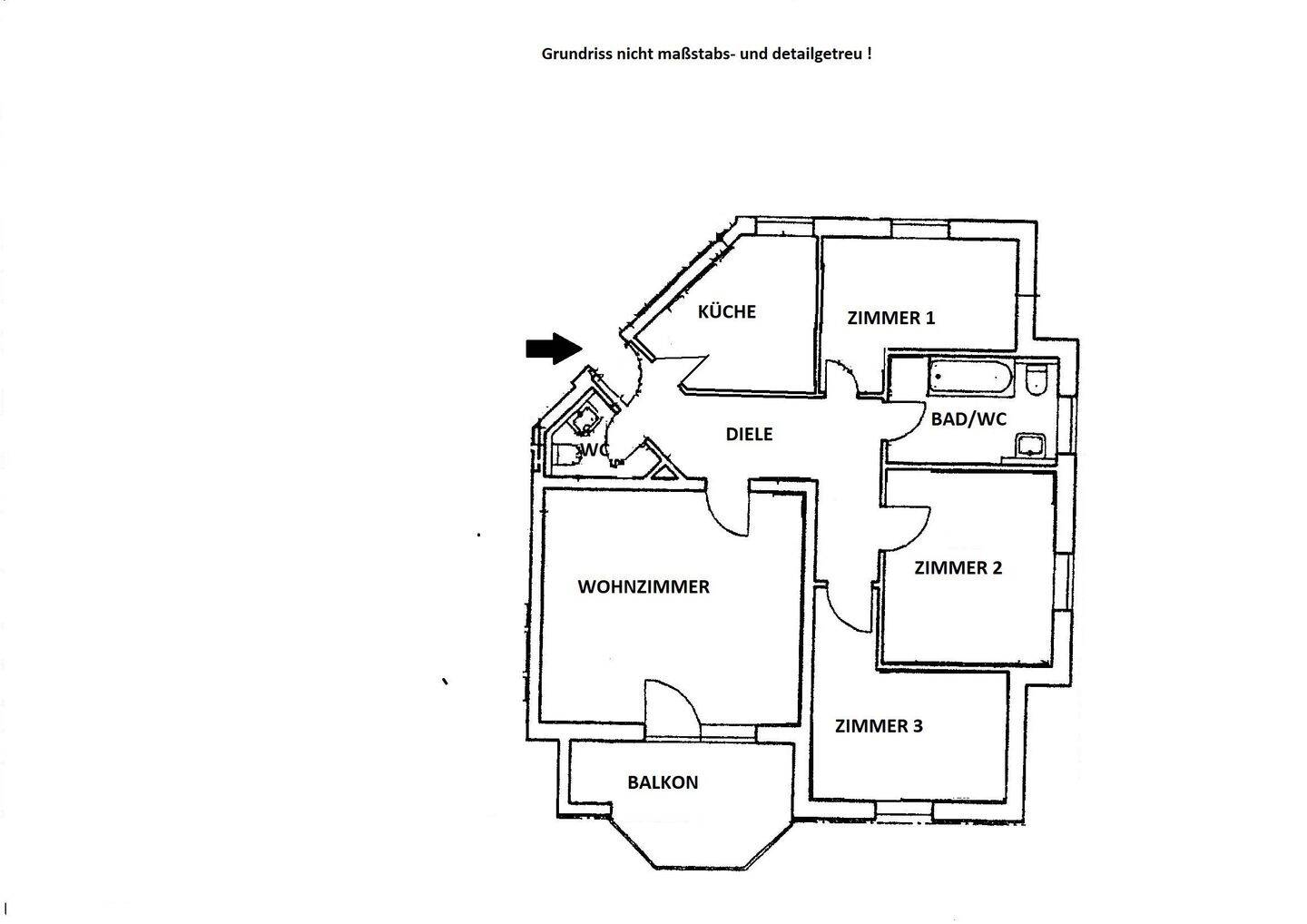 Schöne 4-Zimmer-Wohnung mit großem Balkon in schöner und ruhiger Wohnlage von Rudolstadt, 7407 Rudolstadt