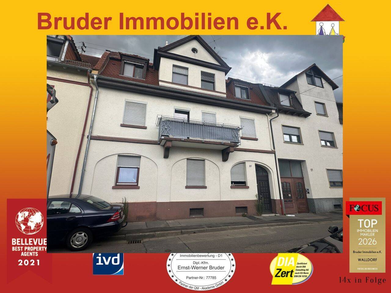 HD-Kirchheim: 4 ZKB, einzeln vermietet, Keller kein Denkmalschutz, keine K-Prov,, 69124 Heidelberg (Kirchheim Pfaffengrund)