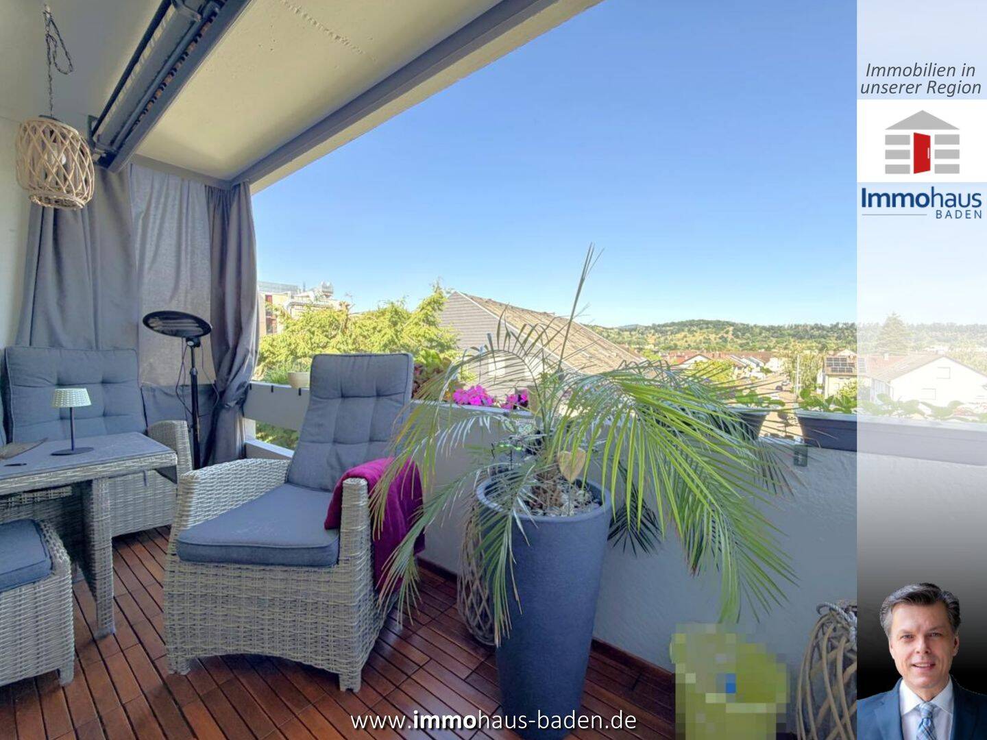 Top gepflegte 4-Zimmer-Wohnung mit Aussichtsbalkon in guter, ruhiger Wohnlage von Gernsbach-Stadt, 76593 Gernsbach