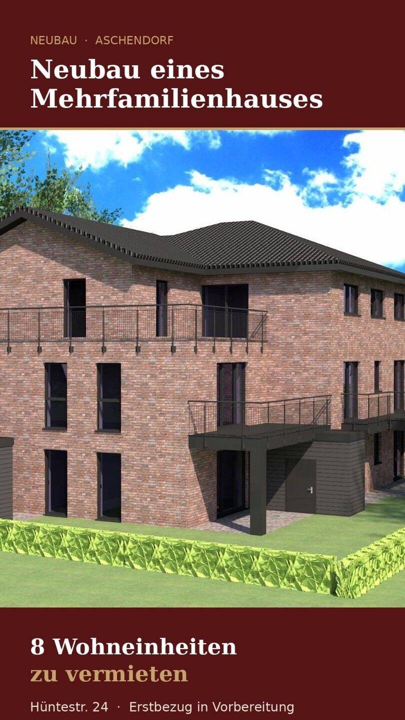 Mietwohnung, 1,5 Zimmer, 72 m², in Papenburg
