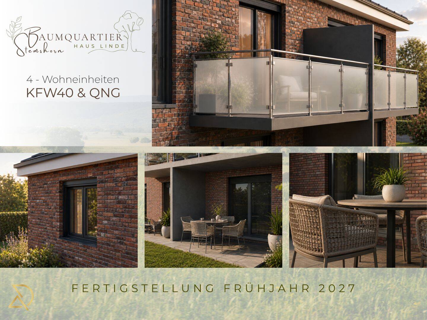 Baumquartier Stemshorn – 3 Zimmer mit Zukunft – QNG-Neubau, KfW-Förderung und steuerliche Vorteile, 49448 Stemshorn