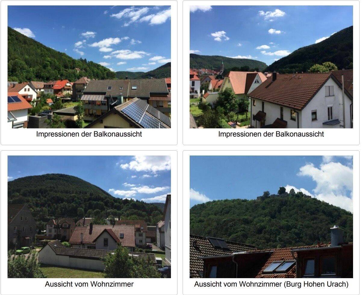 CHARMANTE MAISONETTEN-WOHNUNG! Helles Wohnambiente, viel Ausstattung, ruhige Lage, unverbaubare Aussicht!, 72574 Bad Urach