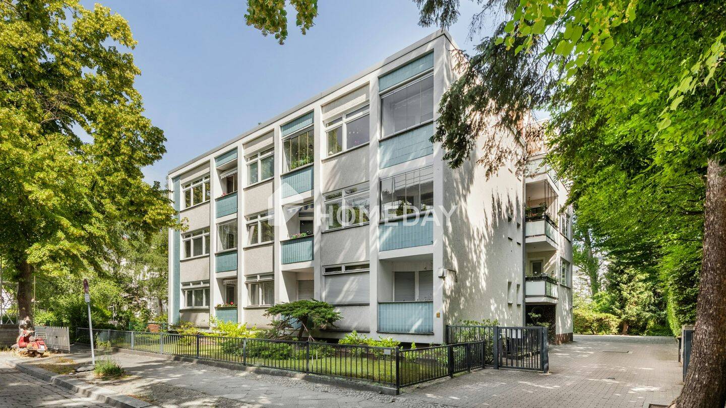 Helle 1-Zimmer-Wohnung mit Wintergarten und Blick ins Grüne in gewachsener Wohnlage, 14199 Berlin (Steglitz-Zehlendorf)