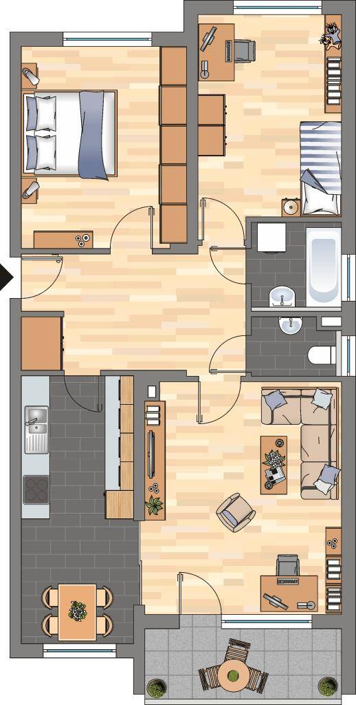 Demnächst frei! 3-Zimmer-Wohnung in Grünstadt, 67269 Grünstadt
