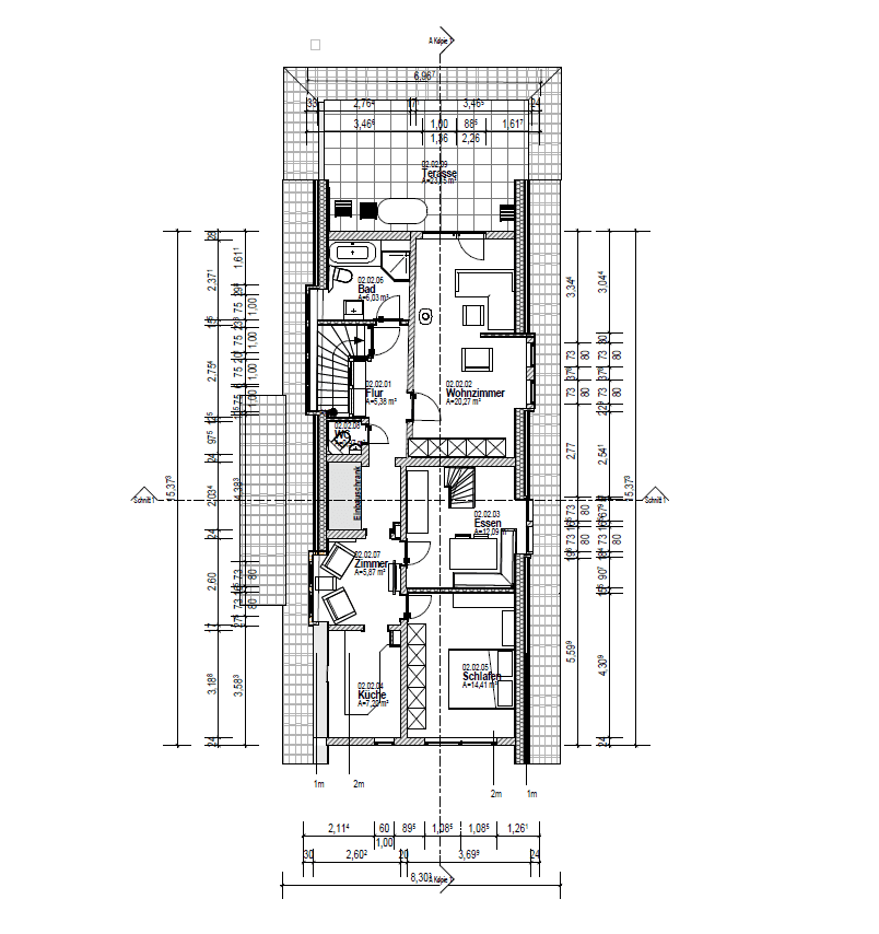 Frisch renovierte DG-Wohnung,100 m², Dachterrasse, Garage, EBK, 36199 Rotenburg a.d. Fulda