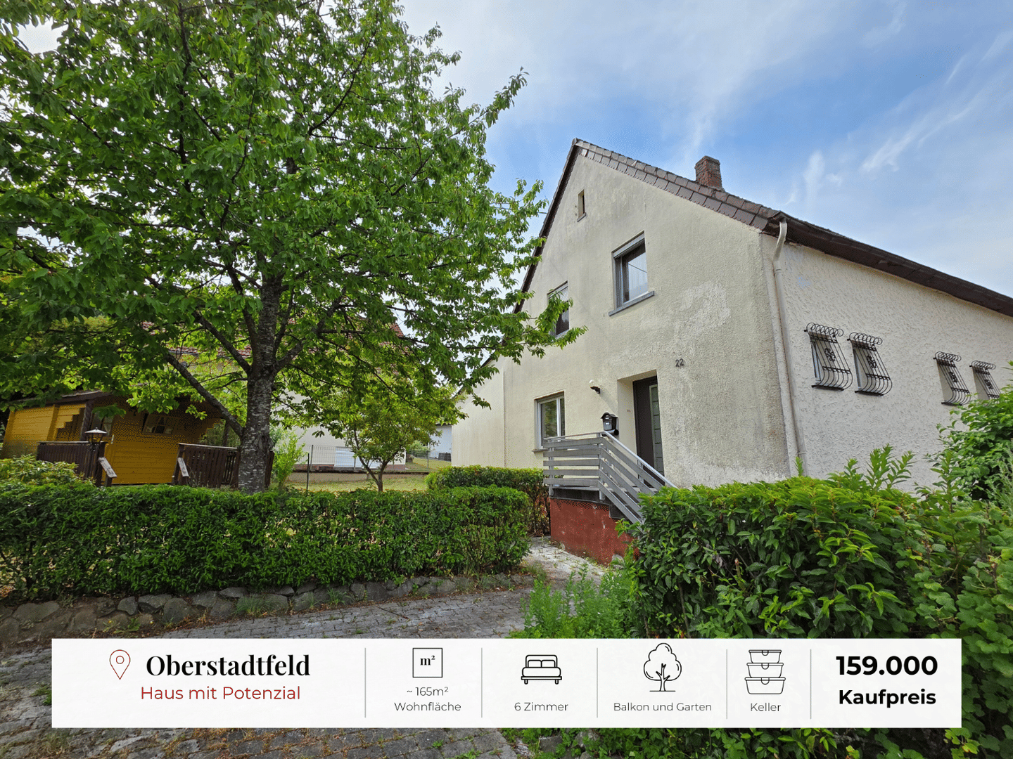 Charmantes Einfamilienhaus mit Kamin, großem Balkon und Potenzial zum Zweifamilienhaus, 54570 Oberstadtfeld