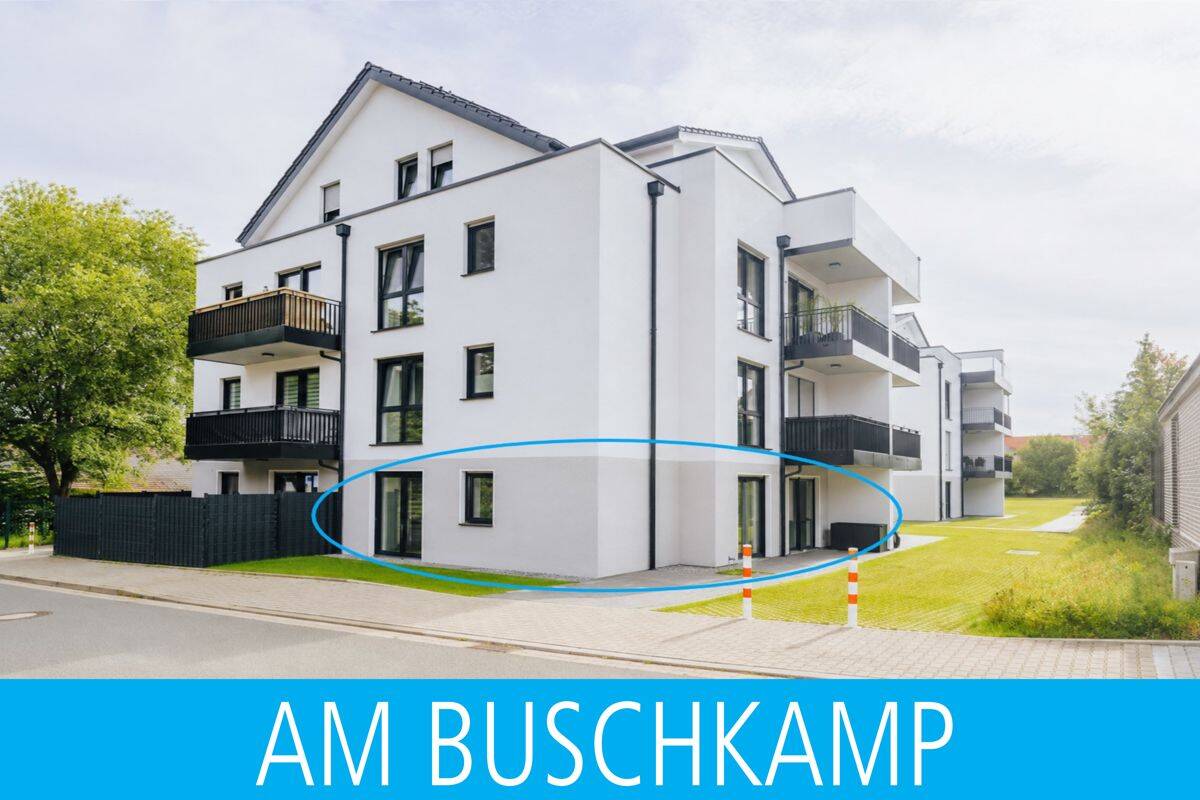 Neubau-Komfort auf einer Ebene! 2-Zimmer-Eigentumswohnung mit TG-Stellplatz, 33758 Schloß Holte-Stukenbrock