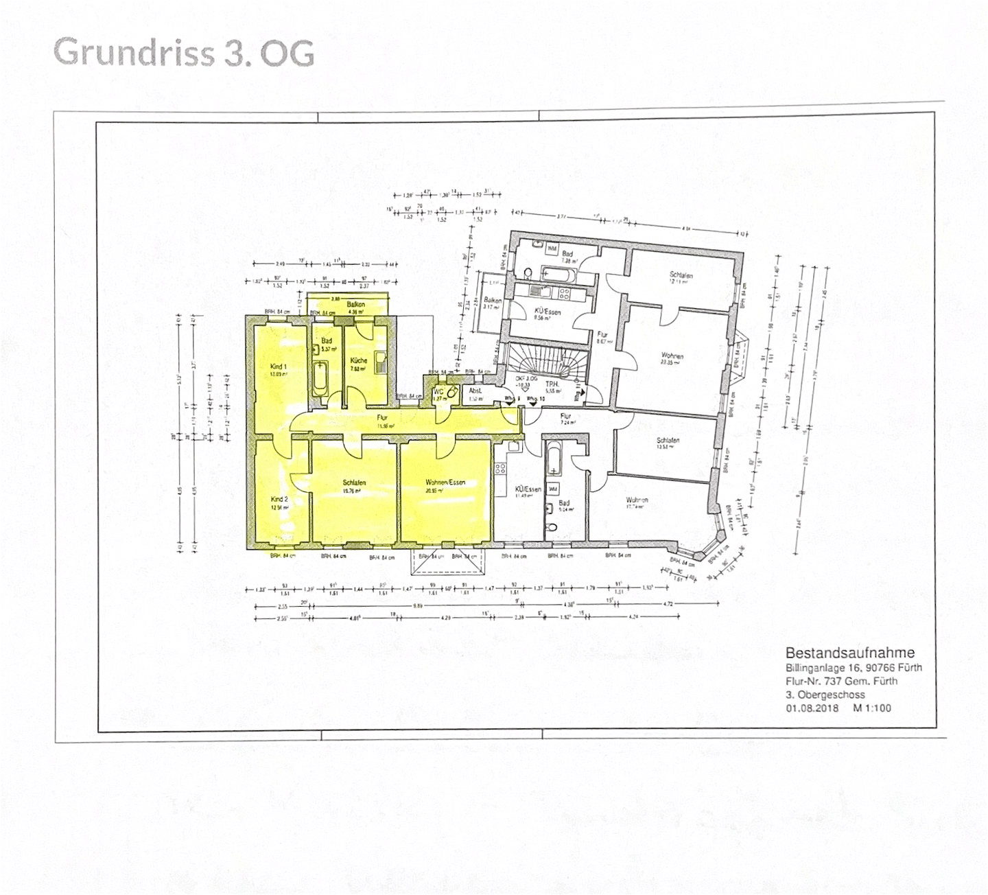 Sanierte 4-Zimmer Altbauwohnung in Fürth-Billinganlage mit Balkon und bester Anbindung, 90766 Fürth (Eigenes Heim Hardhöhe Unterfarrnbach Weststadt)