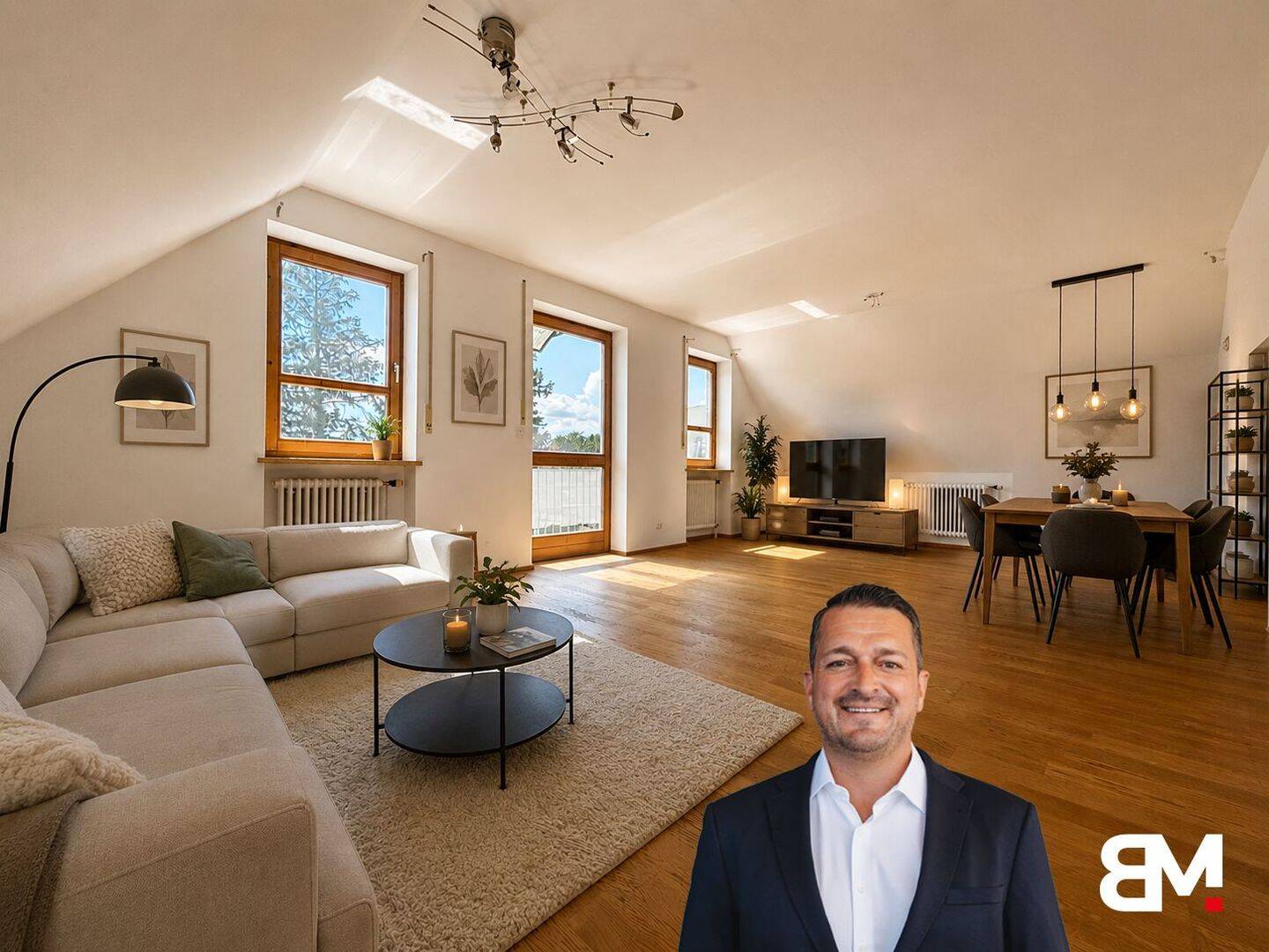 Mit Blick in die Natur! 3-Zimmer-Dachgeschosswohnung mit Balkon, Spitzboden & Tiefgaragenstellplatz, 86424 Dinkelscherben