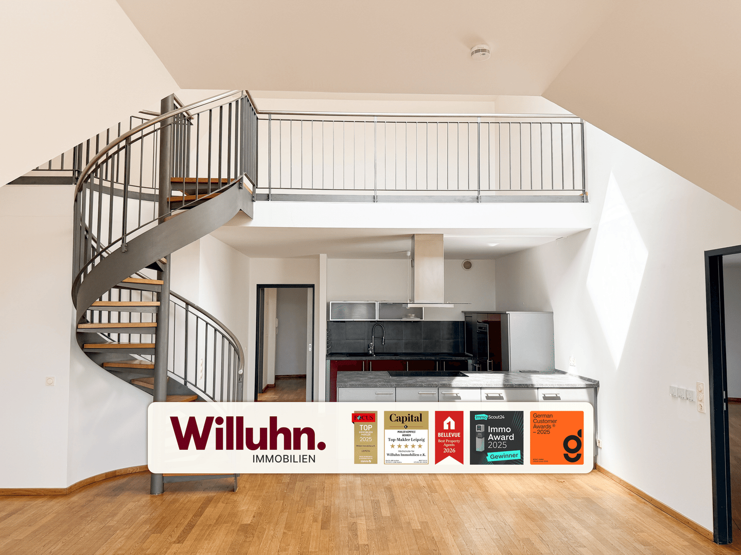 Exklusives Wohnen – EBK | Dachterrasse | Bad en Suite – Maisonette Wohnung im Lipsia Haus, 4109 Leipzig (Zentrum Zentrum-Nord Zentrum-West)