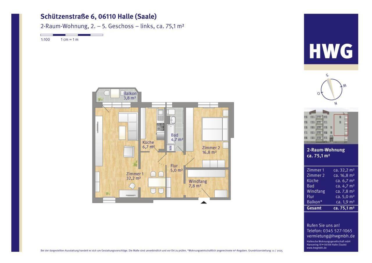 Alles NEU – Erstbezug nach Sanierung, 6110 Halle (Saale) (Damaschkestraße Gesundbrunnen Innenstadt Lutherplatz Saaleaue)