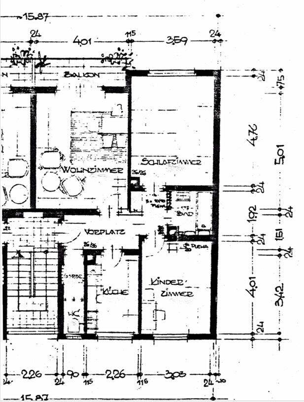 Schöne, zentrale 3-Zi.-Wohnung mit Südbalkon, 90408 Nürnberg (Großreuth h. d. Veste Gärten h. d. Veste Maxfeld Nordbahnhof Sankt Johannis)