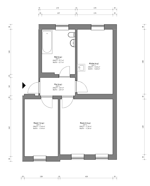 moderne 2 Zimmer mit Tageslichtbad ab sofort in Dessau-Süd zu vermieten, 6842 Dessau-Roßlau (Innenstadt Kleutsch Mildensee Sollnitz Süd)