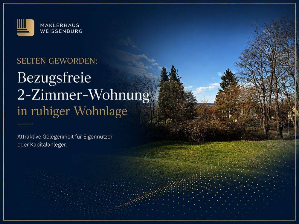 Selten geworden: Bezugsfreie 2-Zimmer-Wohnung in ruhiger Wohnlage, 91781 Weißenburg i. Bay.