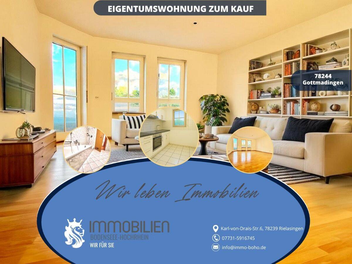 Eigentumswohnung grenznah zur Schweiz * 3-Zimmer * Wohnung, 78244 Gottmadingen