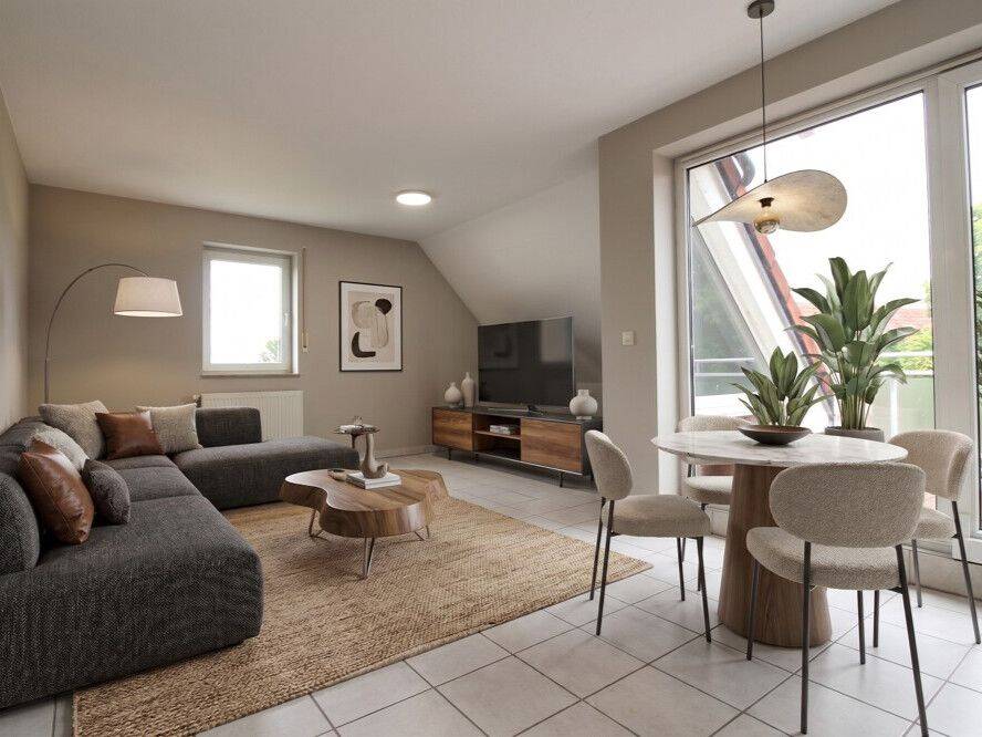 Geräumige 3-Zimmer-Wohnung mit Balkon und Garage in Hüttenfeld (Lampertheim), 68623 Lampertheim