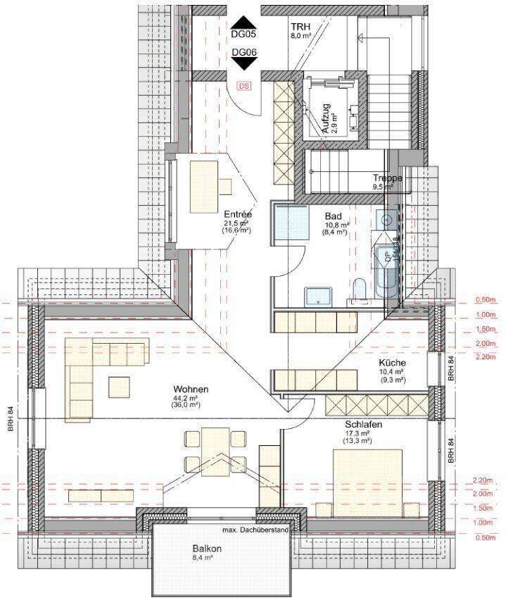 Erstbezug in barrierearme, energieeffiziente 2-Zimmer-Wohnung mit Einbauküche und sonnigem Südbalkon, 30900 Wedemark
