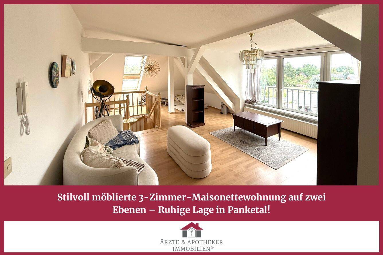 Stilvoll möblierte 3-Zimmer-Maisonettewohnung auf zwei Ebenen – Ruhige Lage in Panketal!, 16341 Panketal