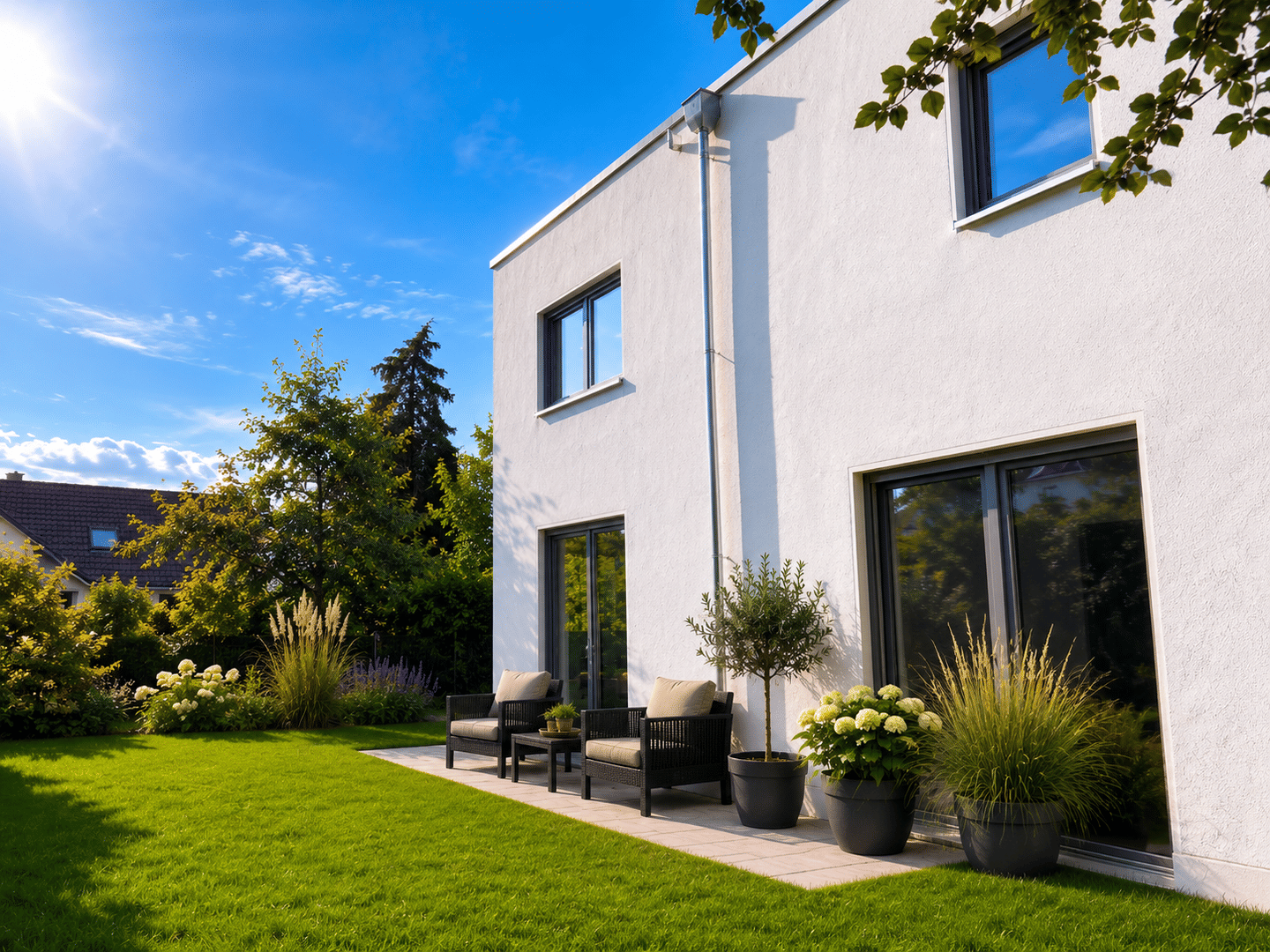 Modernes Neubau-Einfamilienhaus mit pflegeleichtem Garten – sofort bezugsfertig!