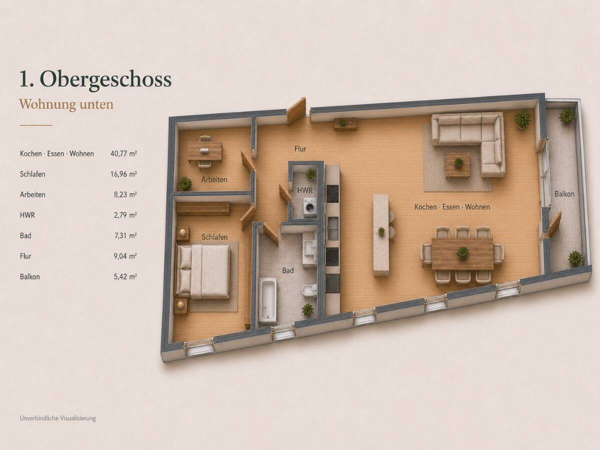 Modern wohnen auf 92 m² – Neubauwohnung im 1. Obergeschoss, 49661 Cloppenburg