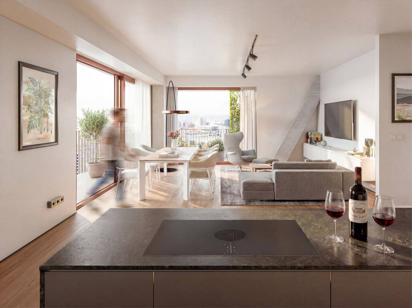 Großzügige 3-Zimmer-Neubauwohnung in erster Wasserlage am Baakenhafen – nachhaltig, hochwertig und modern