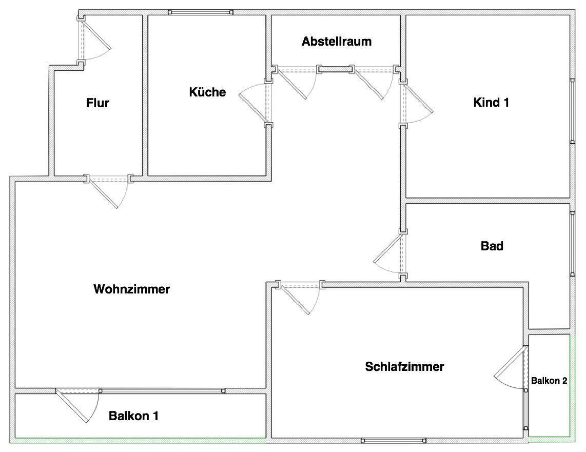 Helle 3-Zimmer-Wohnung mit Balkon + TG Stellplatz, 52353 Düren