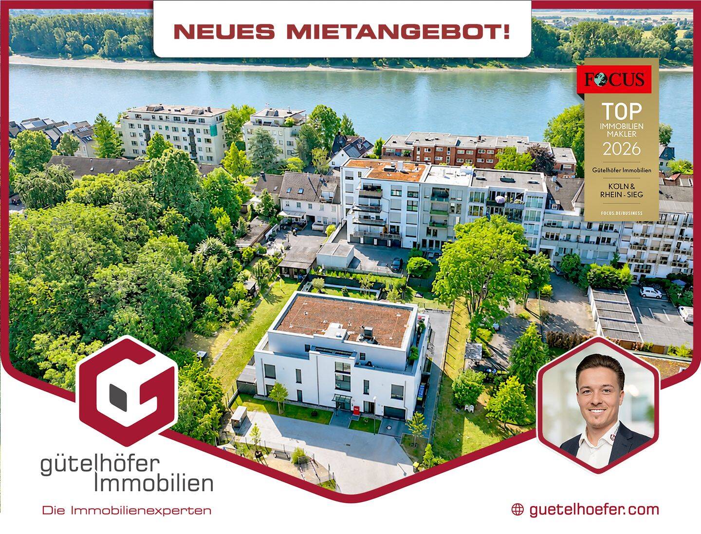 Erstbezug! Exklusive 3-Zimmer-Wohnung mit Dachterrasse und TG-Stellplatz in Rheinnähe von Köln-Sürth, 50999 Köln (Rodenkirchen Hahnwald Sürth Weiß)