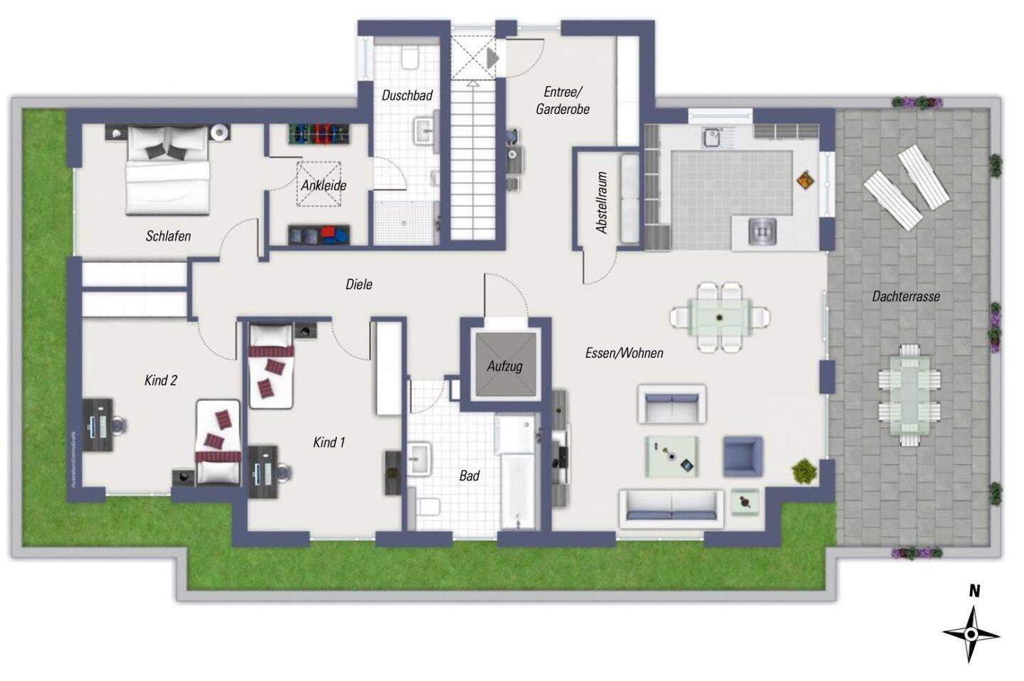 Helles , großes Penthouse mit 4 Zimmern in Bad Ditzenbach, 73342 Bad Ditzenbach