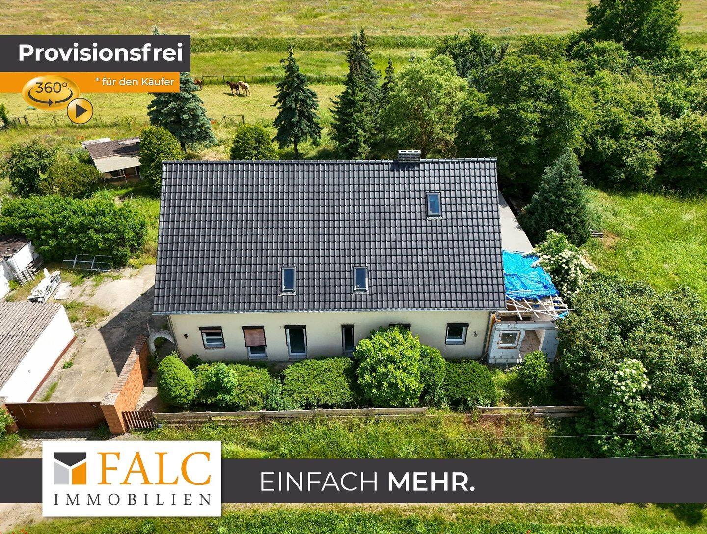 Großzügiges, teilsaniertes Bauernhaus auf 2.179 m² wartet auf Ihre Ideen – nur 5 Minuten bis Nauen, 14641 Nauen