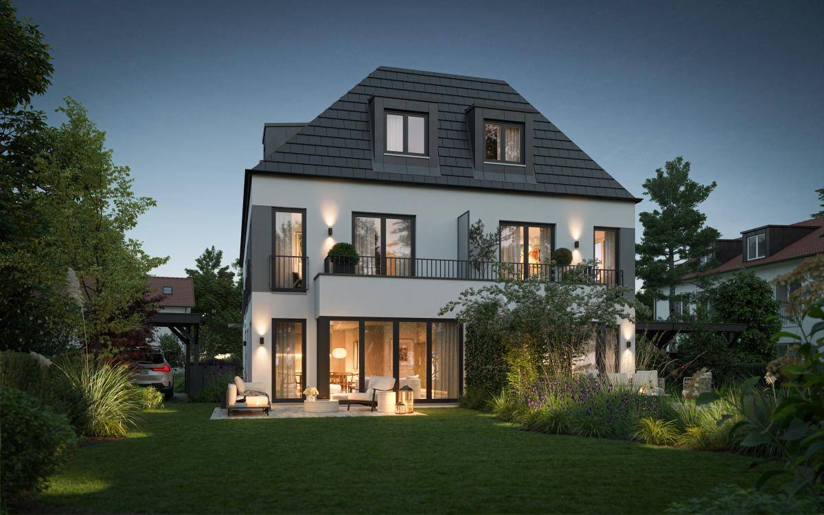 Effizienzhaus 55/KfW 55 | FORMHAUS | Im Bau. Feines Stadthaus mit großem Garten.
