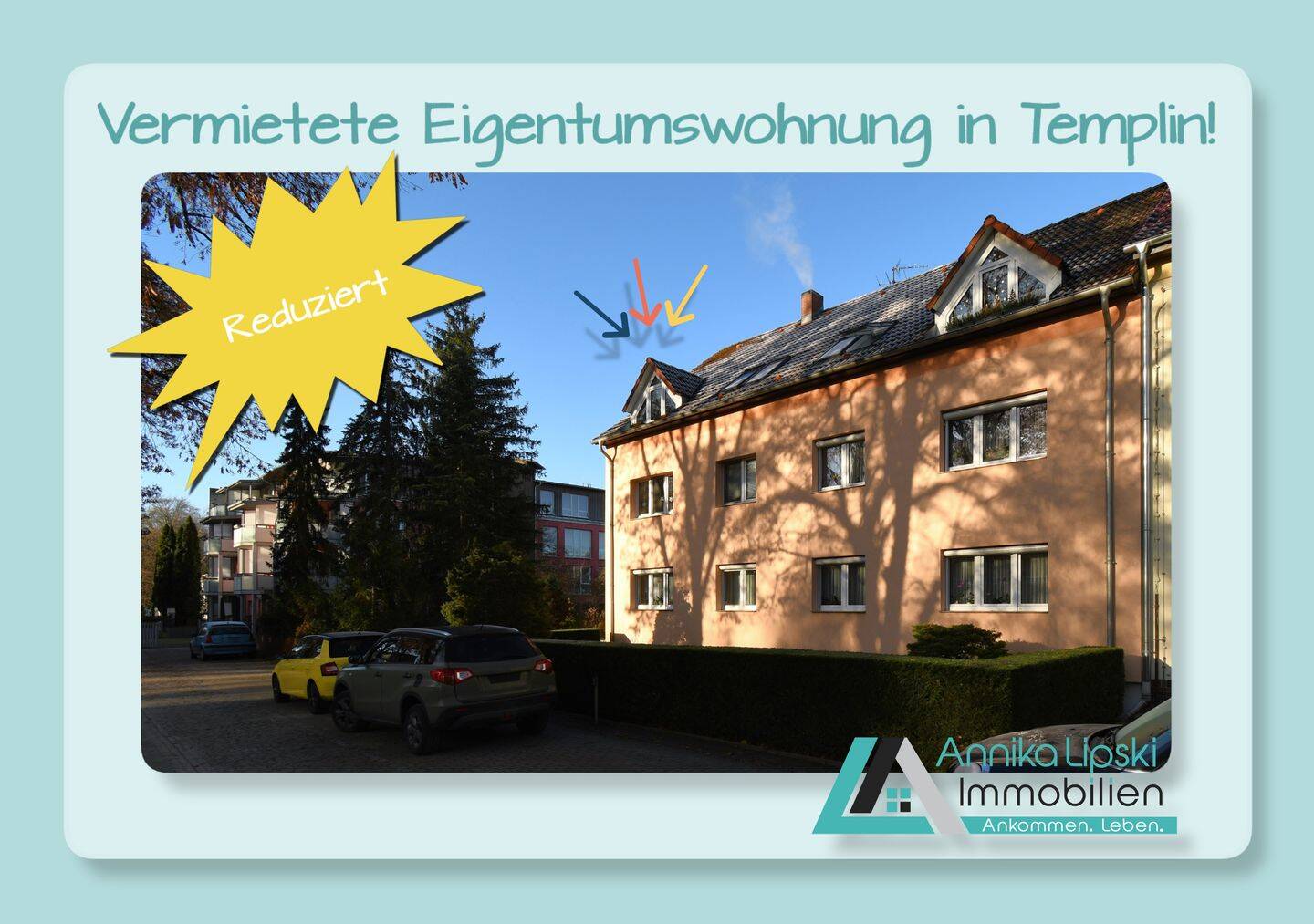 REDUZIERT! – Vermietete Eigentumswohnung in Templin!, 17268 Templin